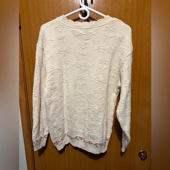 Norther reflections Ivory Sweater with Delicate Embroidery - Picture 4 of 5